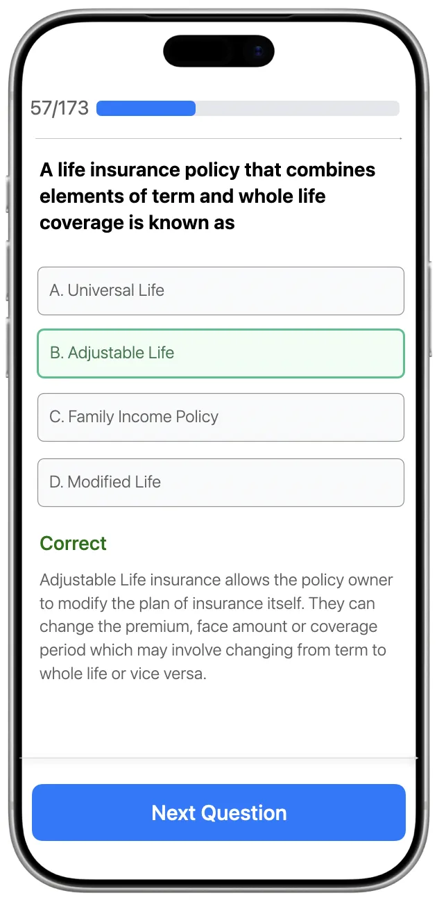 Electrical Contractor Exam Practice mobile app showing practice question interface